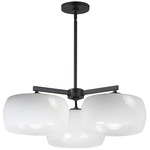Glazed Chandelier - Black / Glossy White