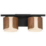 Draughtsman Bathroom Vanity Light - Black / Walnut / Satin White