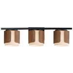 Draughtsman Bathroom Vanity Light - Black / Walnut / Satin White