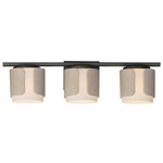 Draughtsman Bathroom Vanity Light - Charcoal / Natural Wood / Satin White