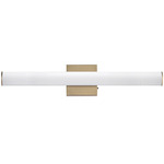 Rail 5CCT Bathroom Vanity Light - Natural Aged Brass / White