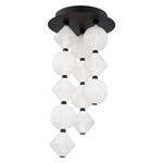 Pearla Semi Flush Ceiling Light - Black