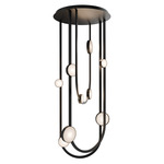 Tableau Color-Select Semi Flush Ceiling Light - Black / White