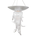 Tendril Pendant - Silver Leaf / Clear