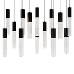 Cinema Linear Color-Select Multi-Light Pendant - Black / Crystal