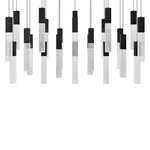 Cinema Linear Color-Select Multi-Light Pendant - Black / Crystal