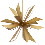 Siren Pendant - Aged Brass / White