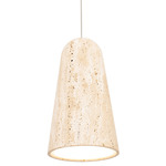 Pompeii Color-Select Pendant - Aged Brass / Travertine