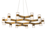 Dashe Chandelier - Aged Brass / Clear