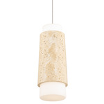 Chauncey Color-Select Pendant - Aged Brass / Travertine