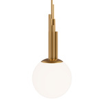 Sybil Color-Select Pendant - Aged Brass / Opal