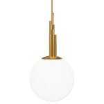 Sybil Color-Select Pendant - Aged Brass / Opal