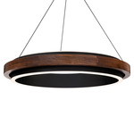 Delaney Pendant - Black / Dark Walnut