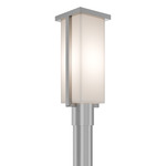 Ledge Outdoor Post Light - Brushed Aluminum / White