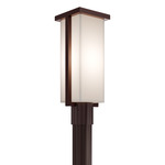 Ledge Outdoor Post Light - Bronze / White