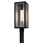 Cambridge Outdoor Post Light - Black / Clear