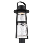Balthus Outdoor Post Light - Black / Clear