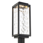 Two If By Sea Outdoor Post Light - Black / Clear