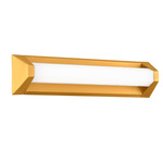 Swale Color-Select Bathroom Vanity Light - Aged Brass / White