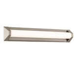 Swale Color-Select Bathroom Vanity Light - Brushed Nickel / White
