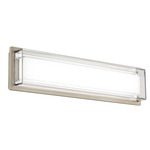 Ice Bar Color-Select Bathroom Vanity Light - Brushed Nickel / Frost