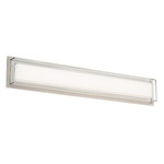 Ice Bar Color-Select Bathroom Vanity Light - Brushed Nickel / Frost