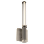 Ribeye Wall Light - Brushed Nickel / Clear