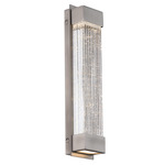 Tower Wall Light - Brushed Nickel / Crystal