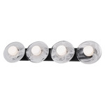 Fresco Bathroom Vanity Light - Black / Opal