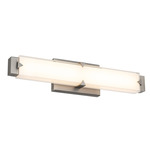 Carlisle Color-Select Bathroom Vanity Light - Brushed Nickel / White