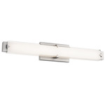 Carlisle Color-Select Bathroom Vanity Light - Brushed Nickel / White