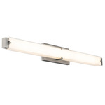 Carlisle Color-Select Bathroom Vanity Light - Brushed Nickel / White