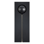 Keyhole Outdoor Wall Light - Black / Brushed Nickel