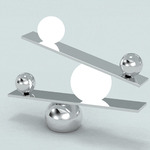 Balance Table Lamp - Chrome / Frost