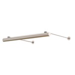 Kurve Display Sign with Feed Thru Stem - Satin Nickel