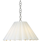 Allison Pendant - Polished Nickel / White