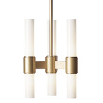Dixon Pendant - Natural Brass / Opal White