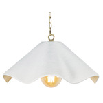 Marisol Pendant - Brass / Matte White