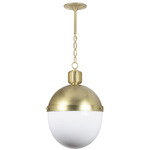 Otis Pendant - Natural Brass / Frosted