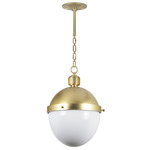 Otis Pendant - Natural Brass / Frosted