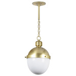 Otis Pendant - Natural Brass / Frosted