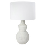 Rhonda Table Lamp - Matte White / Natural Linen