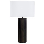 Zara Metal Table Lamp - Blackened Zinc / Natural Linen