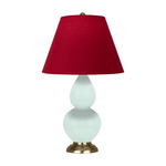 Double Gourd Small Table Lamp - Mint / Rose Red / Ink Black Lining