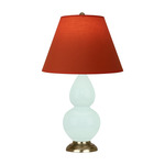 Double Gourd Small Table Lamp - Mint / Tangerine / Taupe Lining