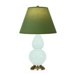 Double Gourd Small Table Lamp - Mint / Tea Green / Taupe Lining