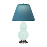 Double Gourd Small Table Lamp - Mint / Bright Blue / Gray Lining