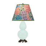 Double Gourd Small Table Lamp - Mint / Spring Floral