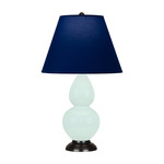 Double Gourd Small Table Lamp - Mint / Navy / Gray Lining