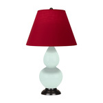 Double Gourd Small Table Lamp - Mint / Rose Red / Ink Black Lining